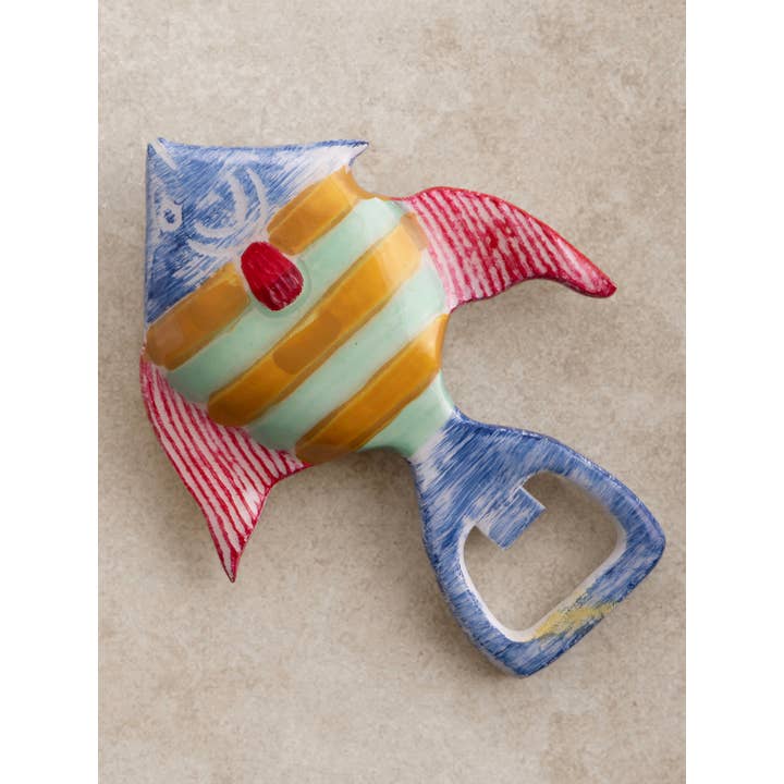 GAURI KOHLI - Wholesale Bottle/Wine Opener - Sparky Hand-Painted Fish Bottle Opener