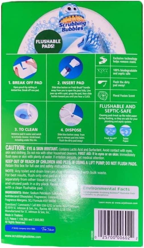 Innovarix – Engroshandel Toiletrengøringsmiddel – Scrubbing Bubbles Fresh Brush Genopfyldning med Floral Fusion - 10 stk.1