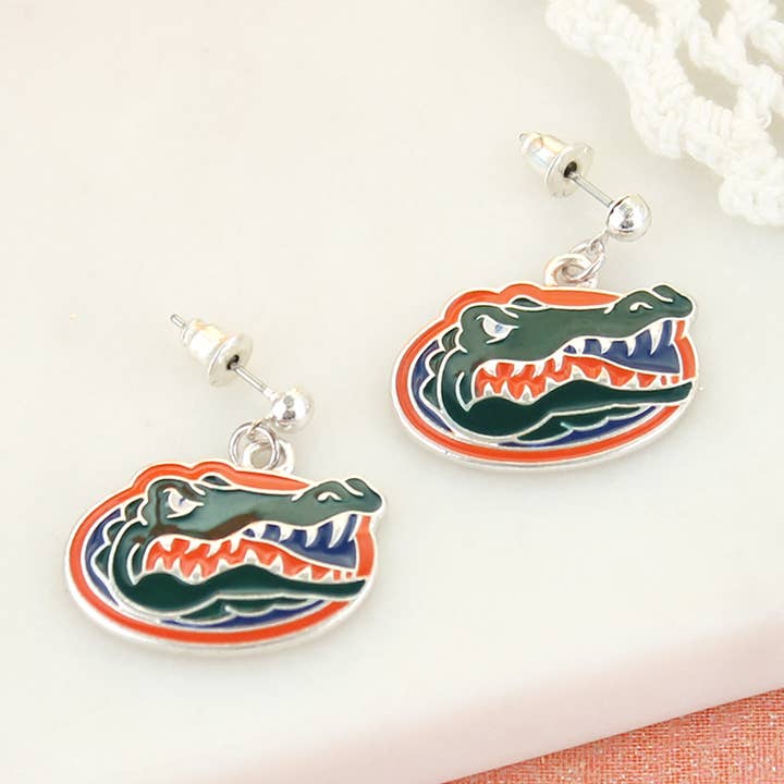 Seasons Jewelry – Brincos de argola por atacado – Brinco com logotipo de esmalte da Flórida0