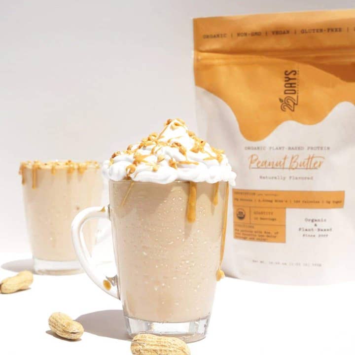 22 Days Nutrition - Vente Poudres protéinées/superaliments - Poudre de protéines végétales biologiques (20 g de protéines, faible teneur en glucides)20