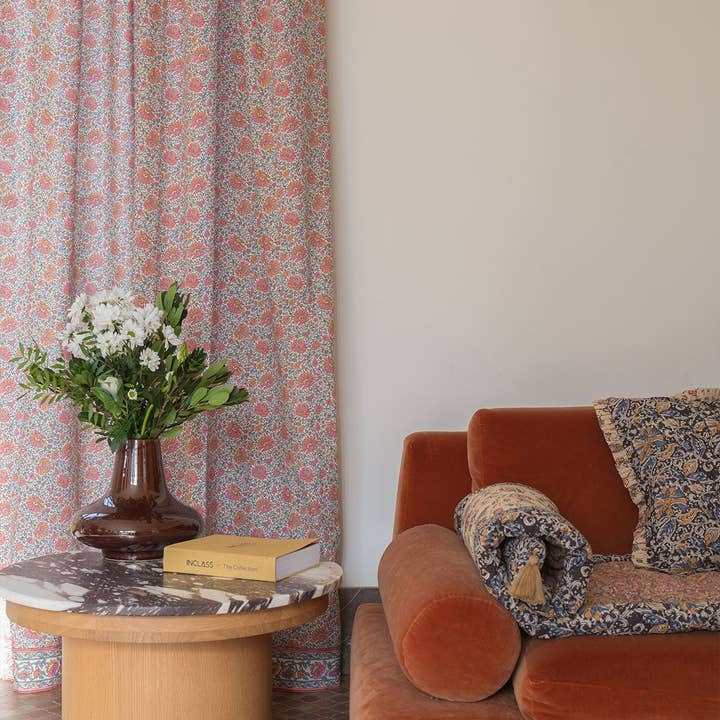 Jamy Seat Mattress - flowers - pink - cream - orange for wholesale on Faire1