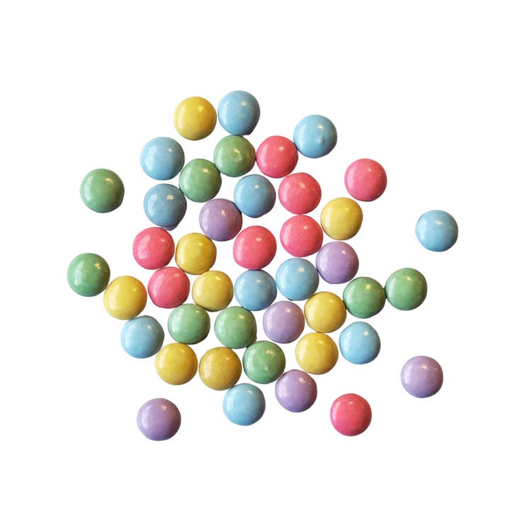 Happy Hours en Biovallée - Wholesale Chocolate Covered Sweets - "Happies" Mini Multicolored Chocolate Dragees Organic Bulk - 4KG