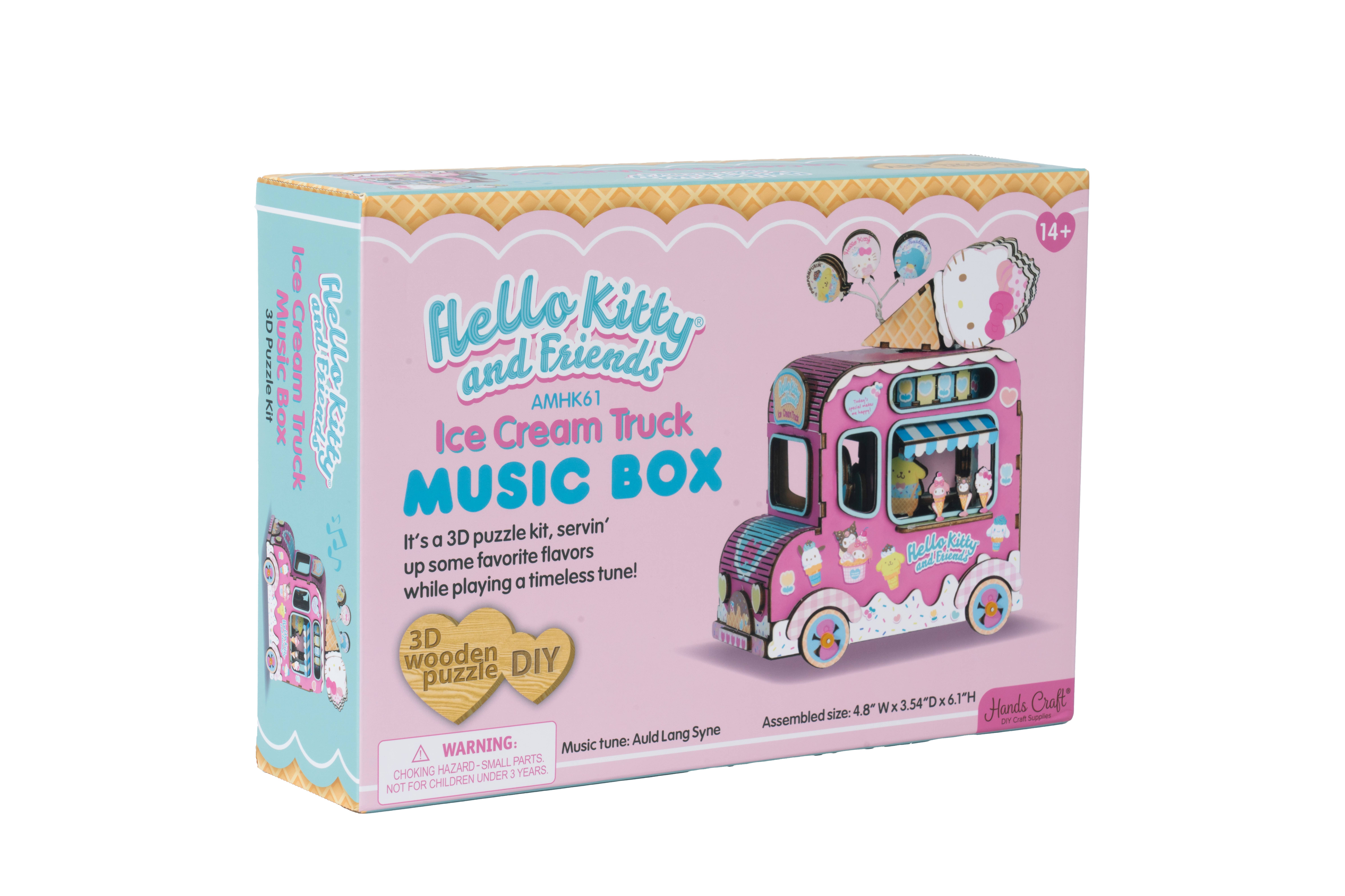 Hands Craft - Wholesale Puzzle - Kids - 3D Wooden Music Box Puzzle: Hello Kitty® Ice Cream Truck2