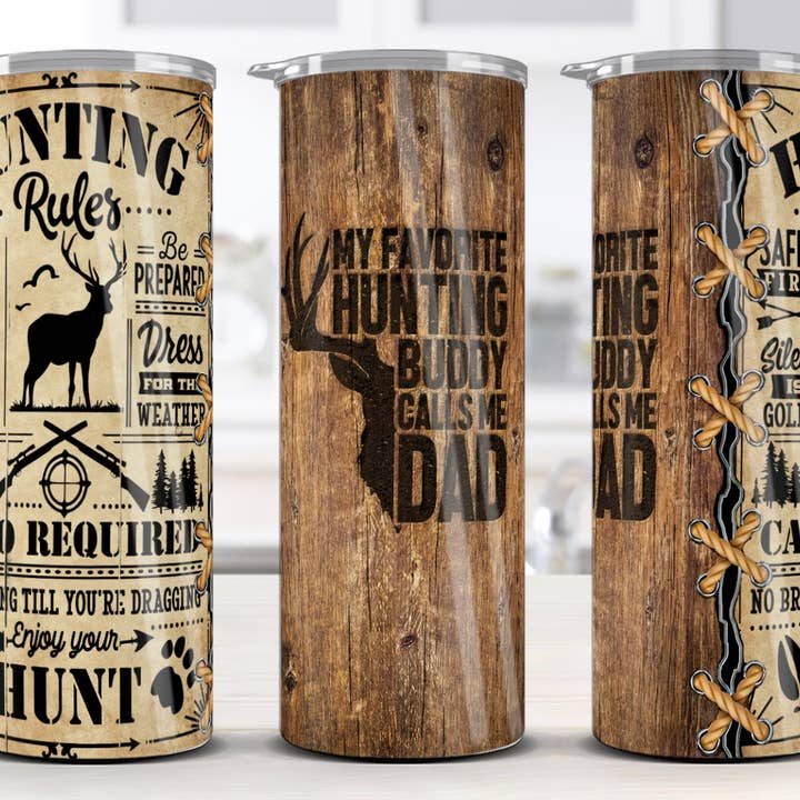 Gobelet de chasse de 20 oz avec paille, idée cadeau pour les papas pour la vente par ThePlanningQueen