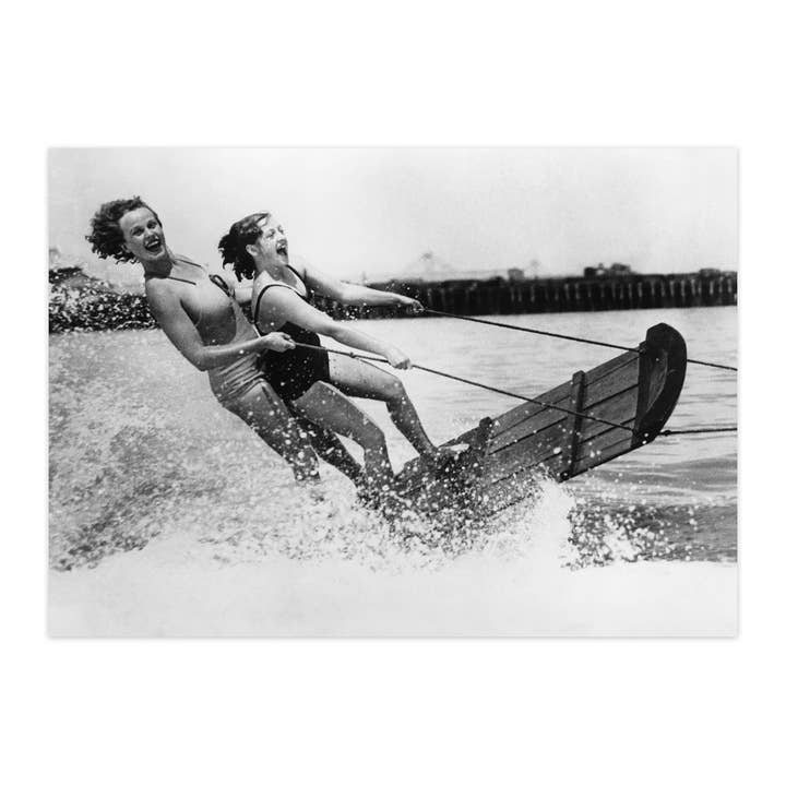 Postal "Esquí acuático especial" para venta al por mayor de paruspaper. nutzfeine papeterie