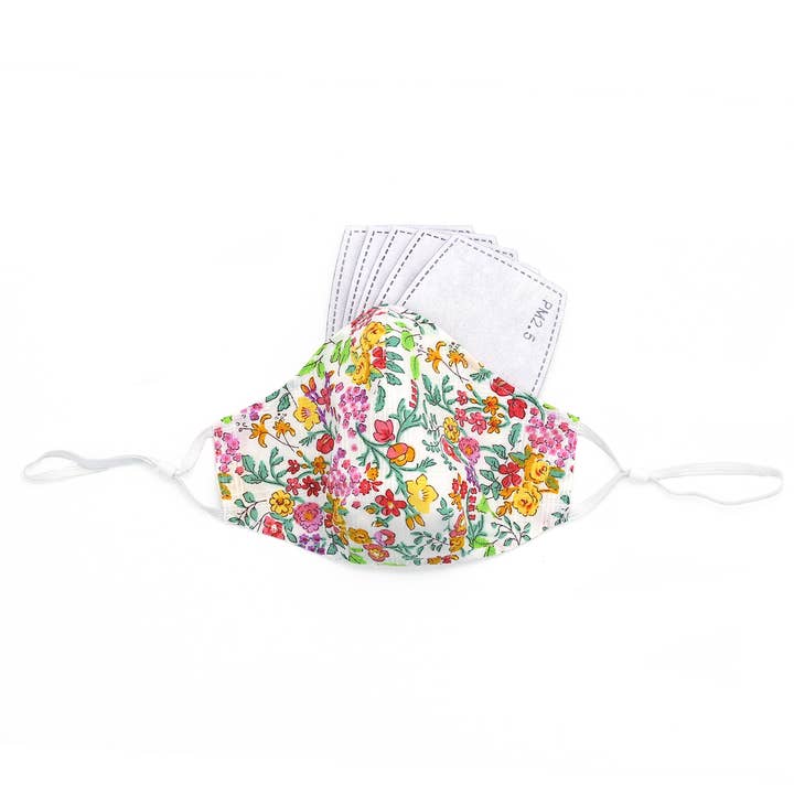 Ten on Ten – wholesale Protective face mask/shield – Multicolor Floral Cotton Mask(nose wire embedded)