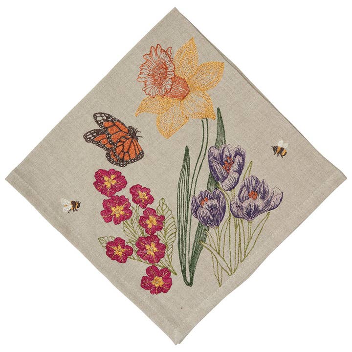 Coral & Tusk - Wholesale Dinner & Cloth Napkin - Blooms Dinner Napkin