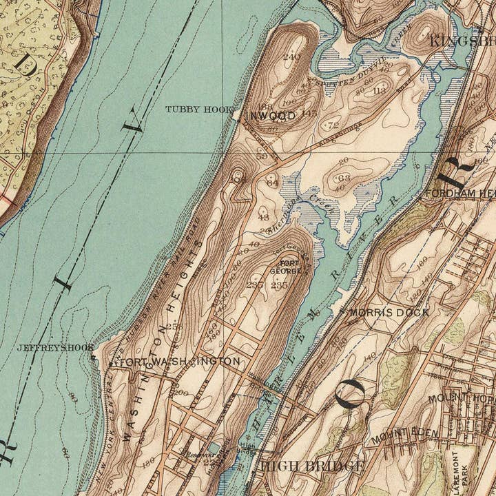 OldCityPrints - Old Maps and Posters - Wholesale Art Print - Old Map of New York and Manhattan Bronx Brooklyn 1891 Vintage Map | Vintage Map Wall Art Print4