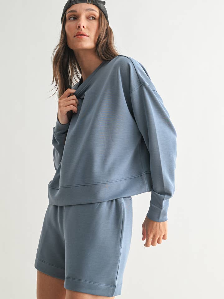 Mono B – Großhandel Sweatshirt – Damen – Laguna Pullover mit überschnittenen Schultern24