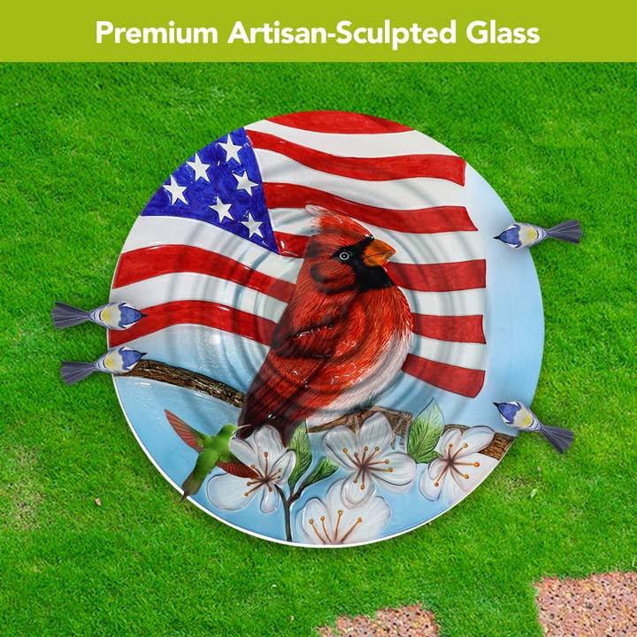 Briarwood Lane - Wholesale Bird Bath - American Cardinal Glass Birdbath3