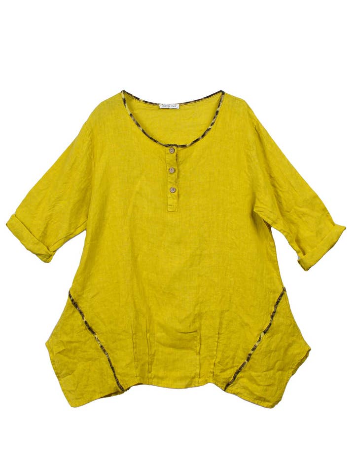 Túnica Amara em Canário por atacado de Caposhie