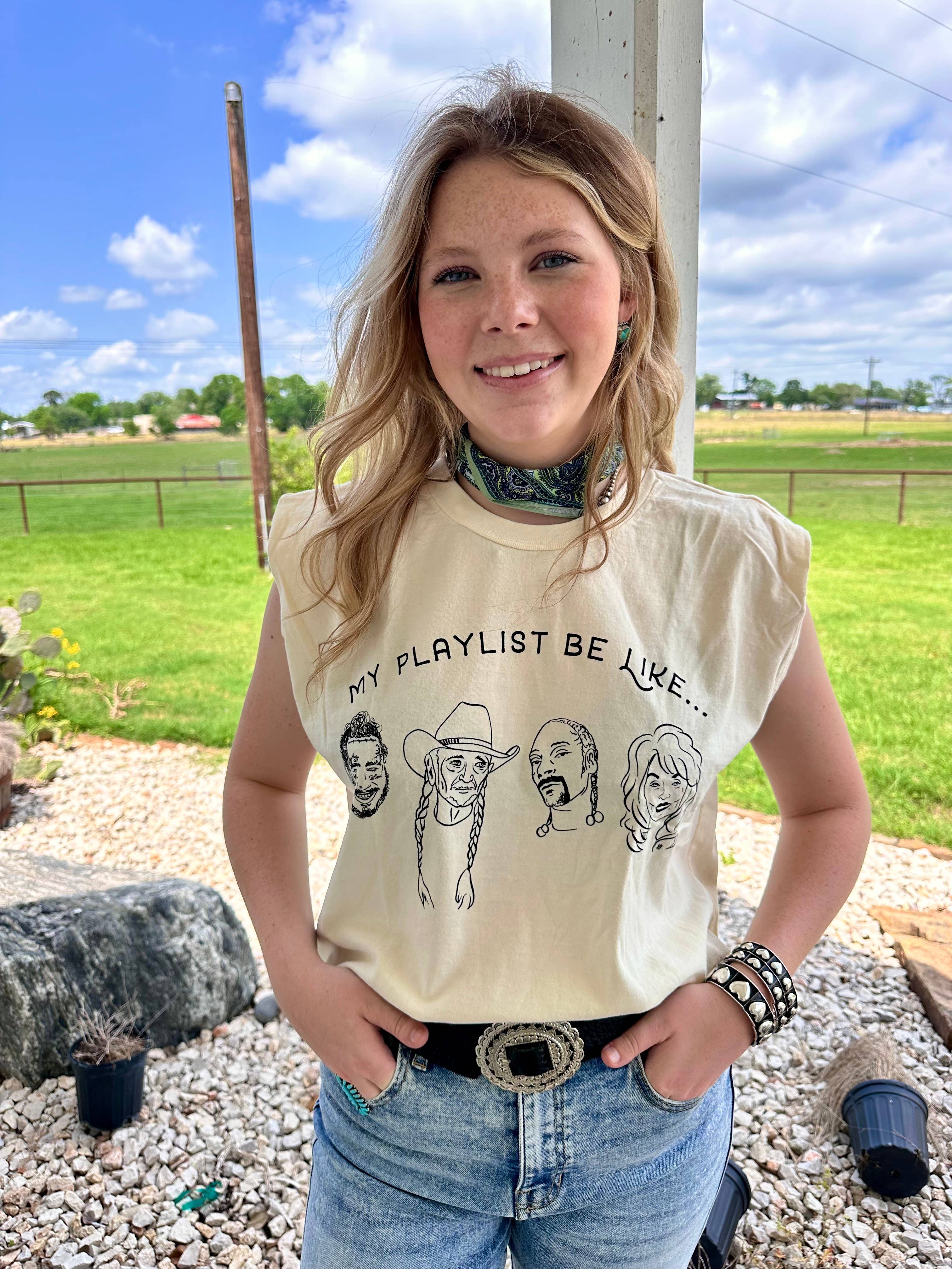 Hank & Scoot - Vente Débardeur – femme - Le débardeur Boxy Playlist0