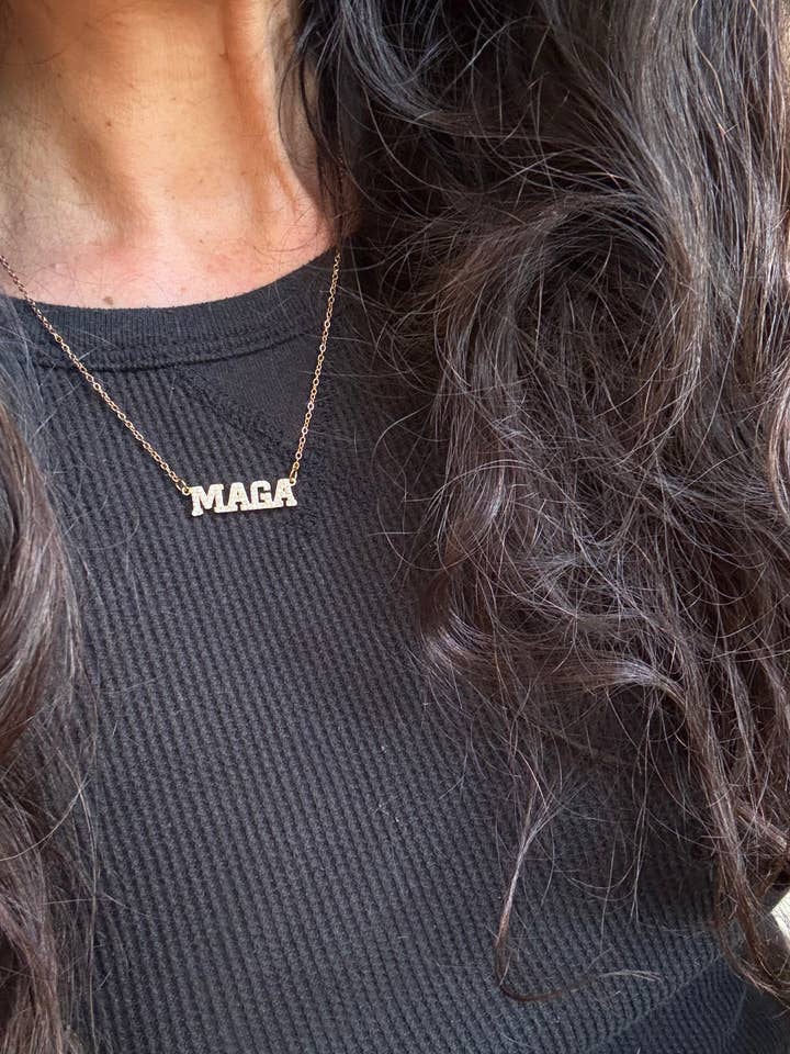 MAGA Bling Necklace for wholesale by The Right Side Jewelry
