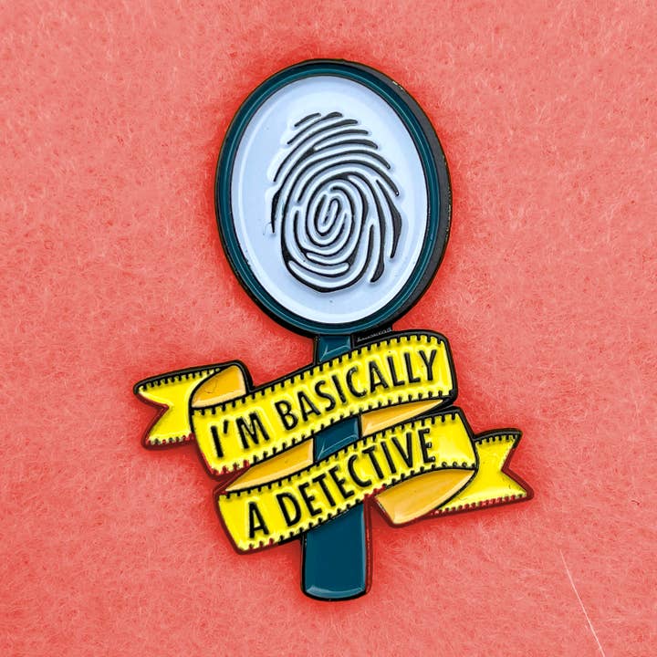 I'm Basically A Detective Enamel Pin for wholesale by Pixel & Ink Creative