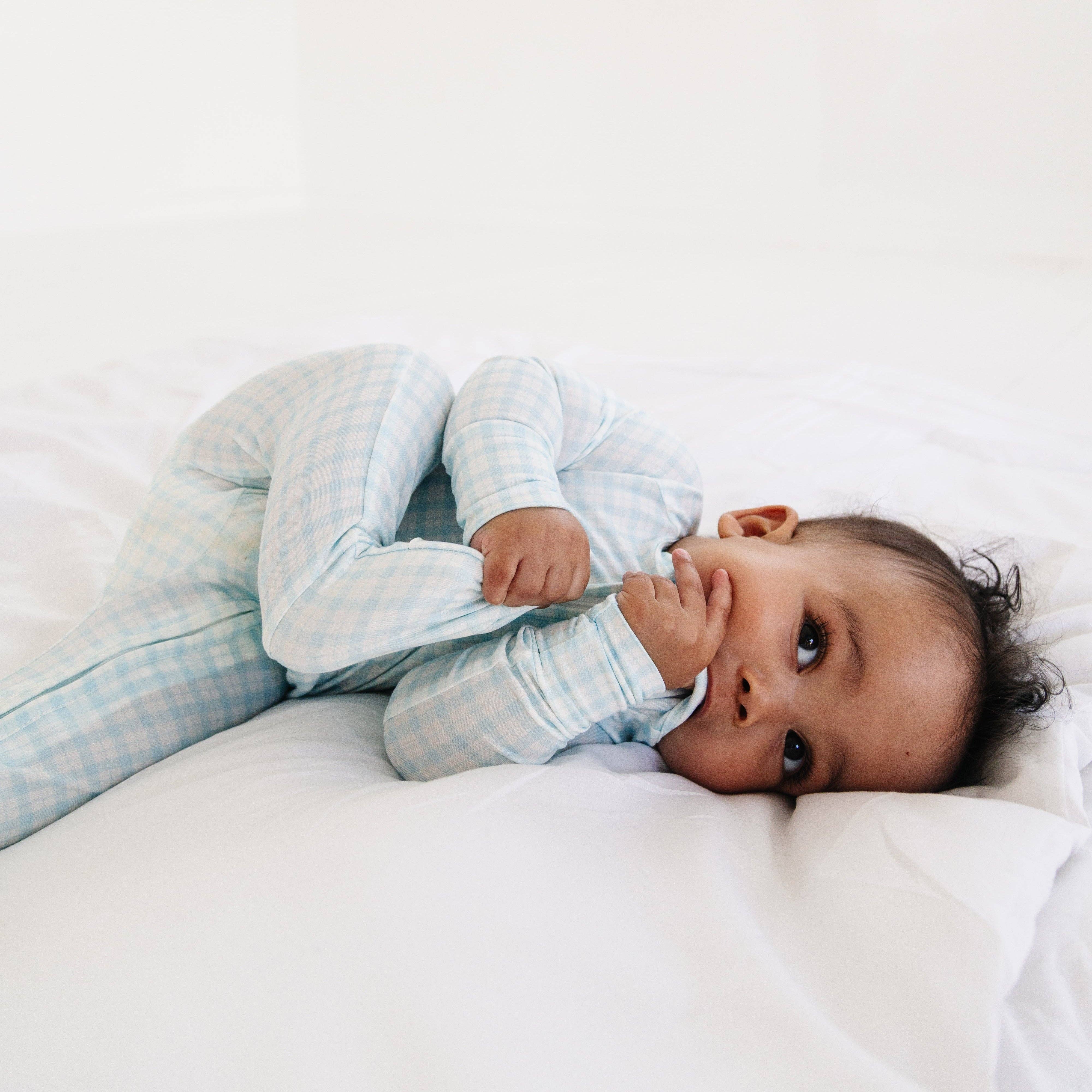 Motette - Vente Grenouillère – bébé - Dormeur en bambou Coastal Check5