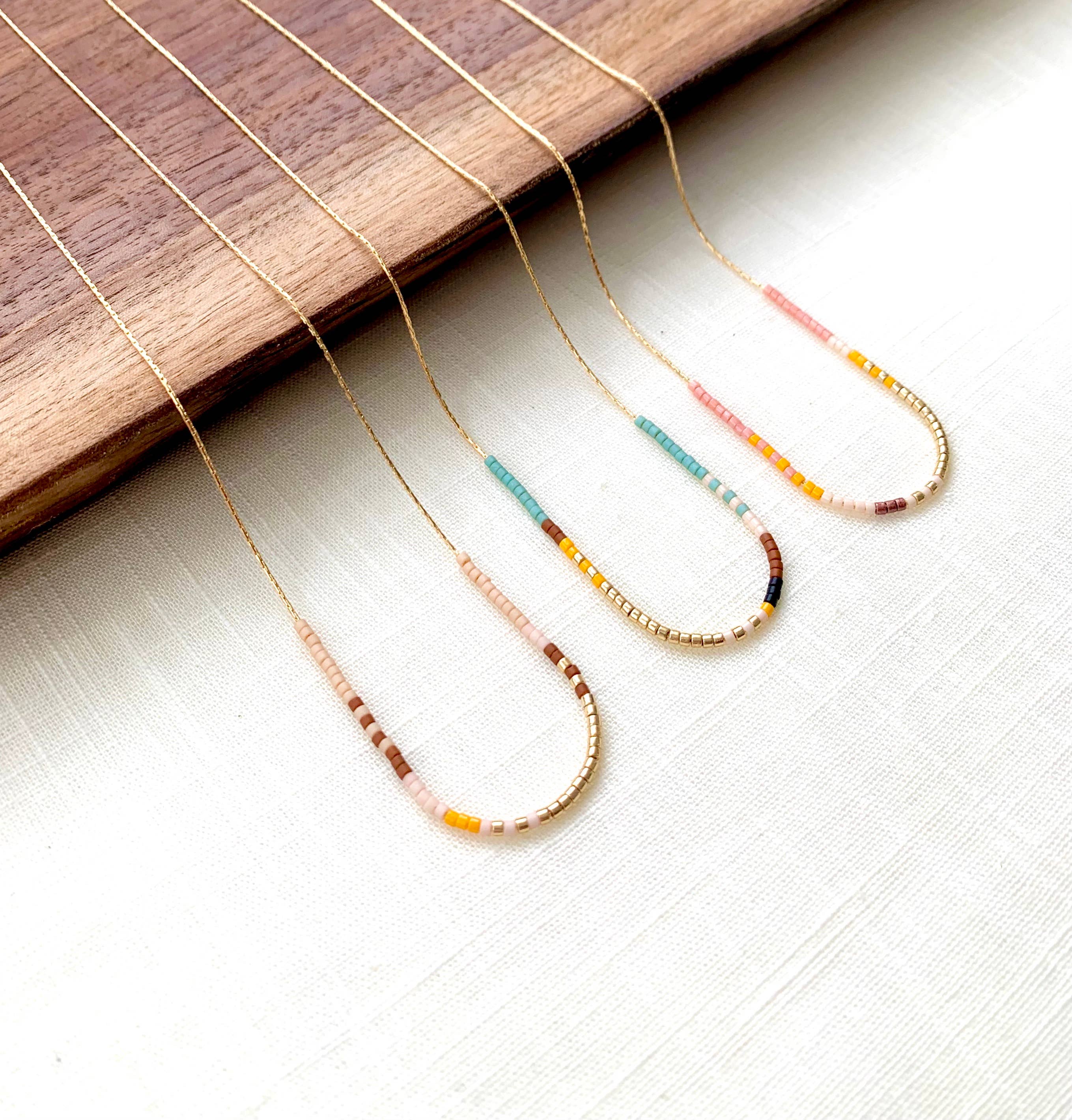 Ocean Breakup – wholesale Beaded/pearl necklace – Thin Beaded Necklace - Desert Collection4