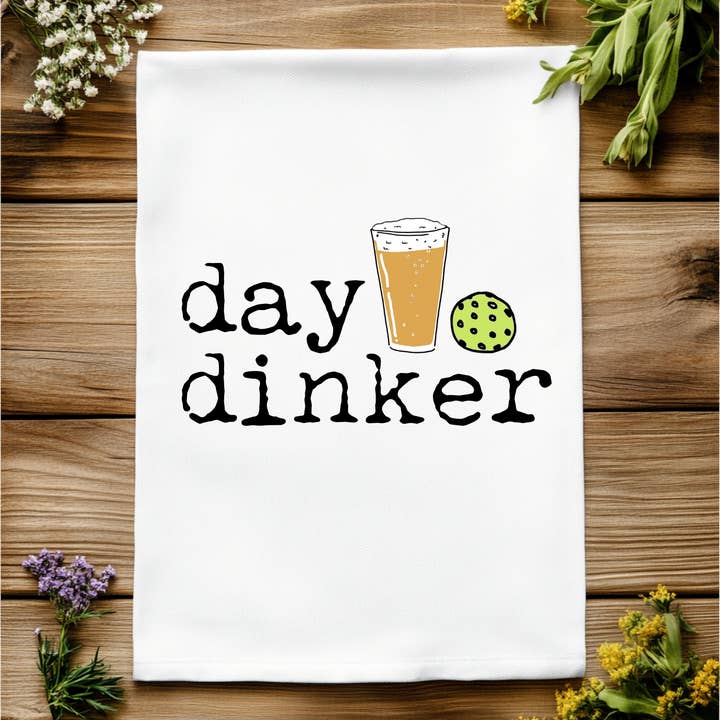 Torchons de cuisine colorés - Day Dinker - Pickleball pour la vente par Moonlight Makers