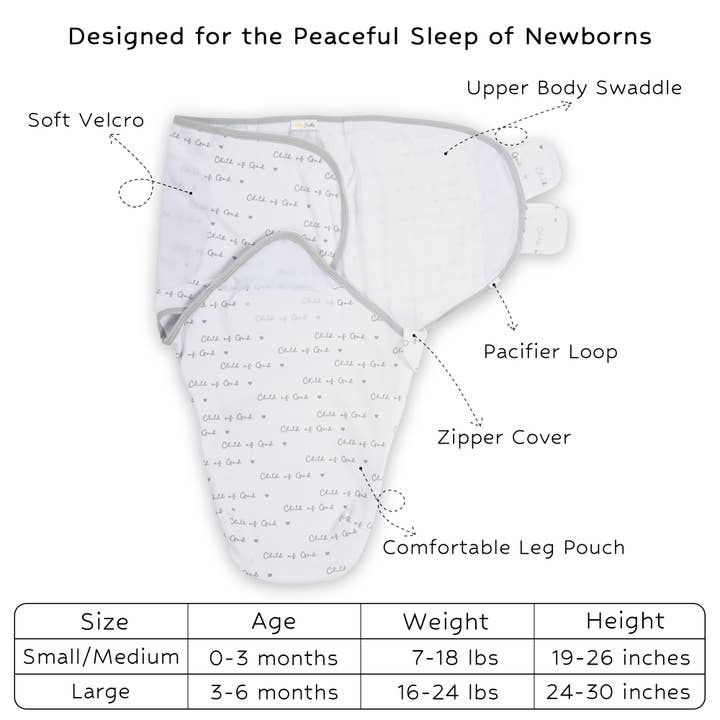 LollyBanks - Wholesale Sleepsack - Baby - Child of God Baby Sleep Swaddle 100% Organic Cotton