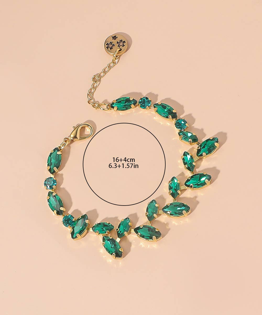 Blossom bijoux – wholesale Länkar och kedjearmband – Blomstersmycke armband med strass 25AHBR0045