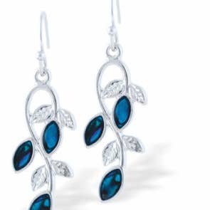 Paua-skal Grædepil Dråbeøreringe, Rhodiumbelagt for engroshandel hos Byzantium Collection Ltd