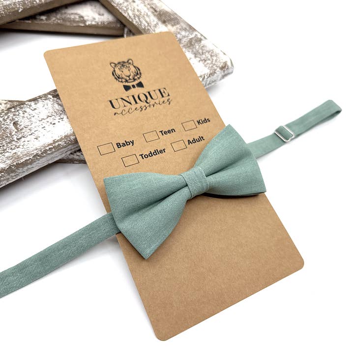 Unique Accessories - Wholesale Suit Vest - Men's - Cambridge Blue Linen Wedding Suspenders and Accessories Set