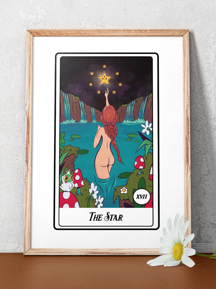 The Star Tarot Card Art Print – Mystical Mushrooms for wholesale by by Sarah Simpson