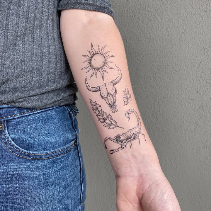 NatureTats - Wholesale Temporary Tattoo - Sunlit South Temporary Tattoo4