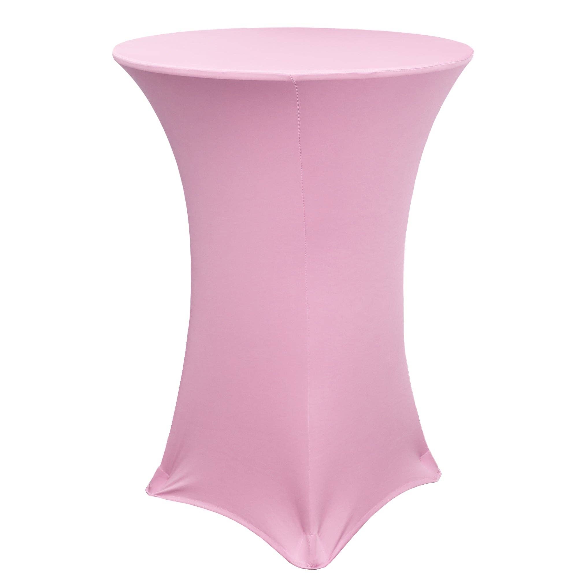 YOUR CHAIR COVERS - Wholesale Tablecloth - 30 inch Highboy Cocktail Round Spandex Table Cover Pink0