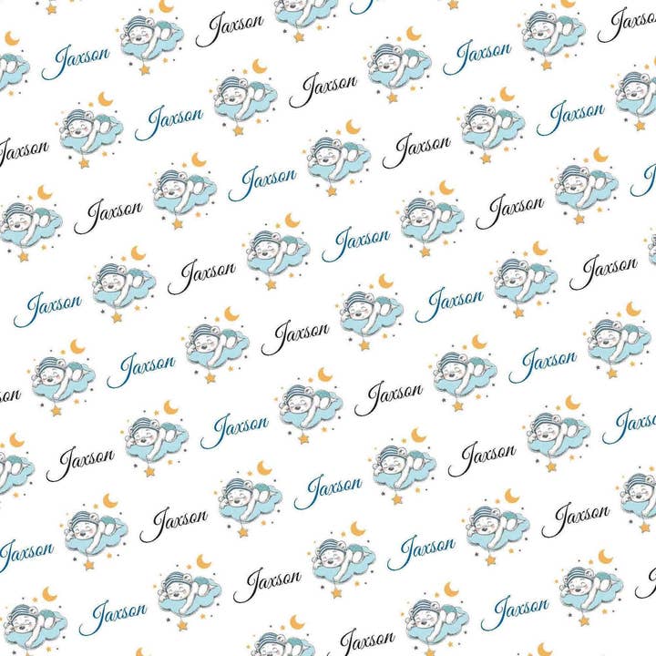 Gepersonaliseerd Bear Boy Baby Shower vloeipapier voor wholesale door Potter's Printing