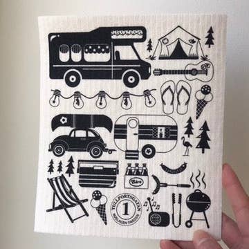 Camping Swedish Dishcloth for wholesale by Square Love