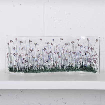 Vetro fuso fatto a mano - Violet Large Wave per la vendita all'ingrosso da parte di Pam Peters Designs