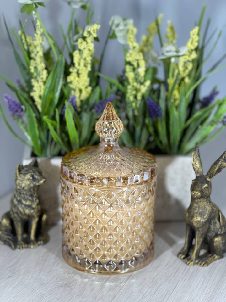 Bougie en cire de soja géo or régulier 30cl pour la vente par Pentu By Bex