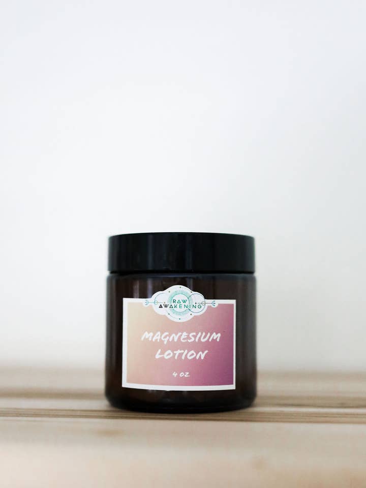 Magnesium Lotion (4oz Jar) for wholesale by Raw Awakening