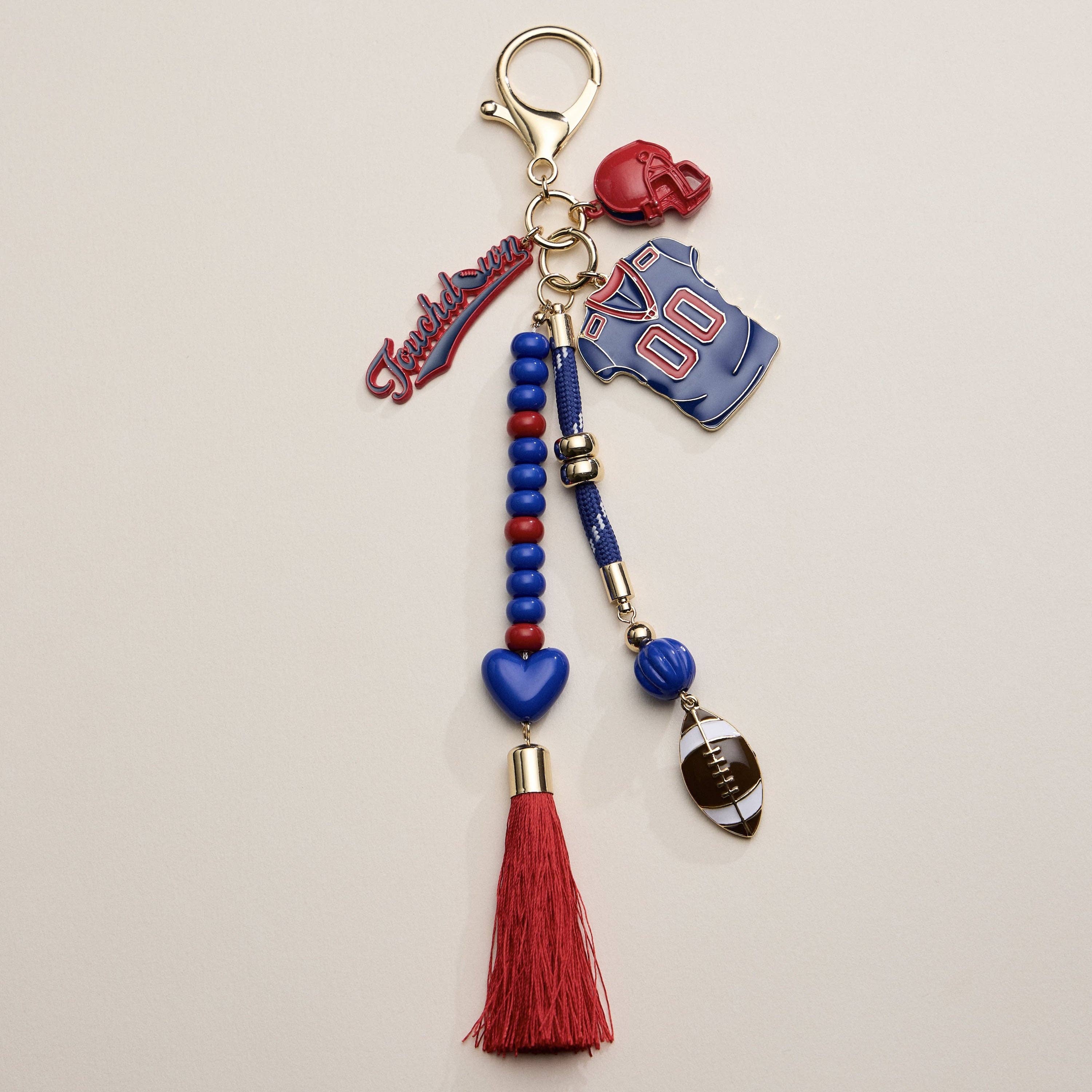 Lilla Haven - Wholesale Keychain - Women's - Gameday Football Keychain – Football Jersey, Helmet, Touchdown Charm & Tassel Bag Accessory49