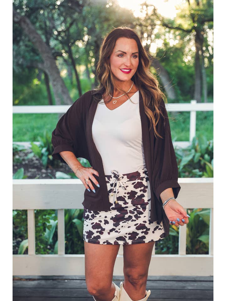 Cow Cowhide Couture Skort for wholesale on Faire13