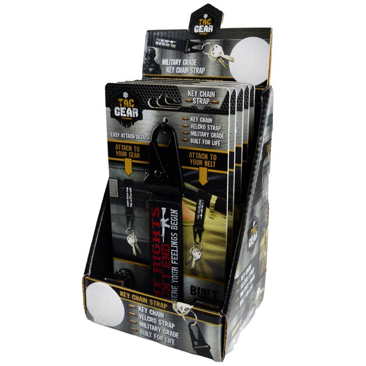 Novelty Brands - Wholesale Keychain - Unisex - Tac Gear MOLLE Strap Keychain with HD Clip- 6/Display