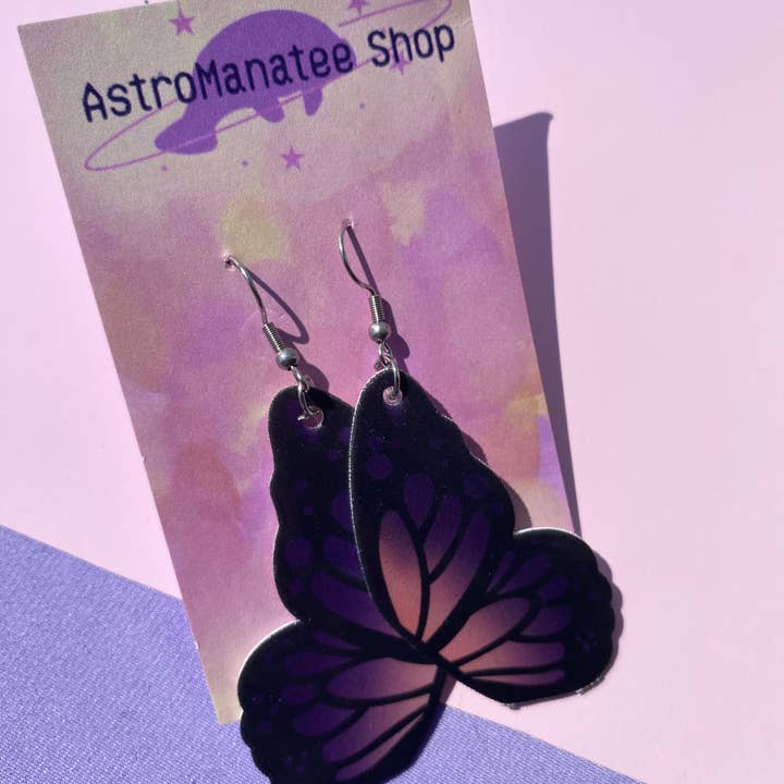 AstroManatee Shop - Wholesale Dangle Earrings - Butterfly Earrings // ren faire costume // cottagecore