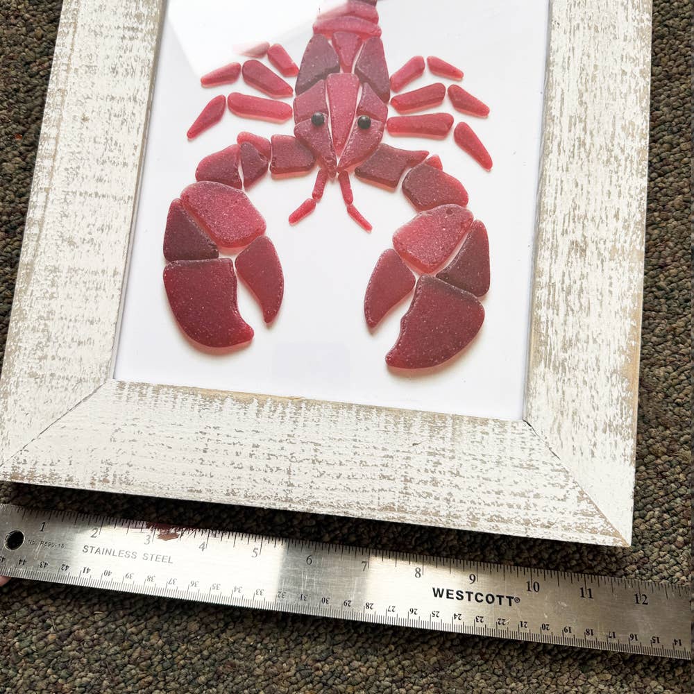 LISART LLC - Wholesale Art Print - Sea glass LOBSTER Framed Print 5