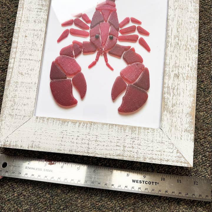 LISART LLC - Wholesale Art Print - Sea glass LOBSTER Framed Print 5