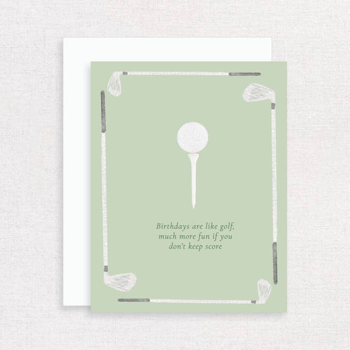Birthdays are like Golf Greeting Card for wholesale by Korynne and Company