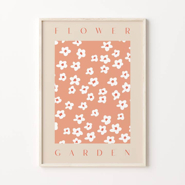 Impresión de jardín de flores para venta al por mayor de Peach and Home