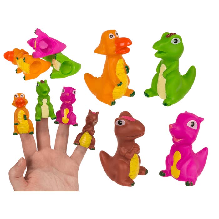 Marioneta de dedo, Cartoon Dinisaur, 6-8 cm, por atacado de Out of the blue KG