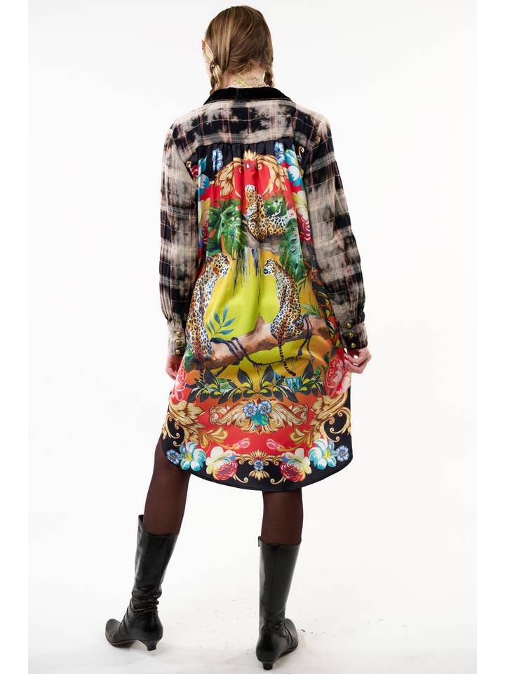 Queen Rules Shirt Dress - Oxidized Black for wholesale on Faire