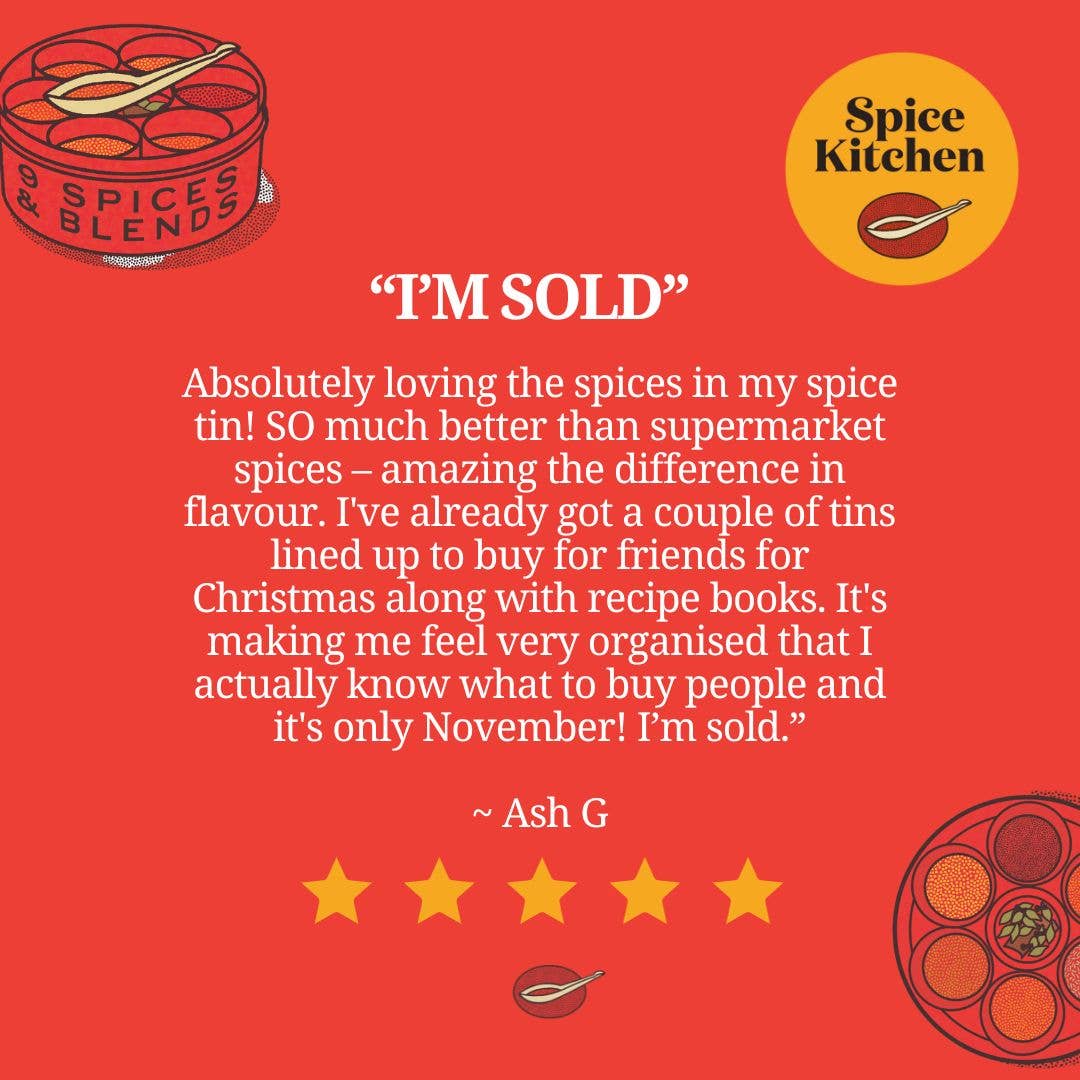 Spice Kitchen – wholesale Dried spice mix – Chilli Tin with 7 Chillies & Blends and Silk Sari Wrap6