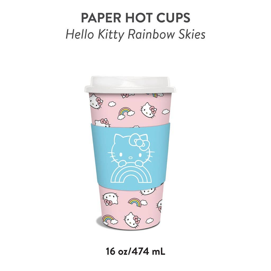 Studio Oh! - Wholesale Disposable Cup - Hello Kitty Rainbow Skies Paper Hot Cups5