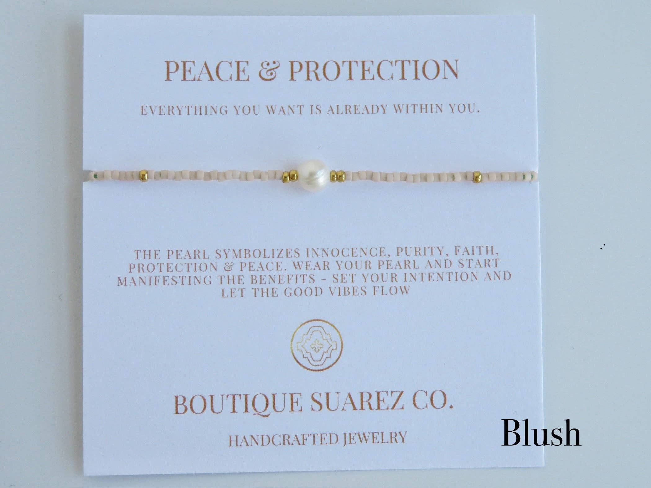 Boutique Suarez Co. - Wholesale Beaded Bracelet - Manifest Peace - Pearl Bracelet12