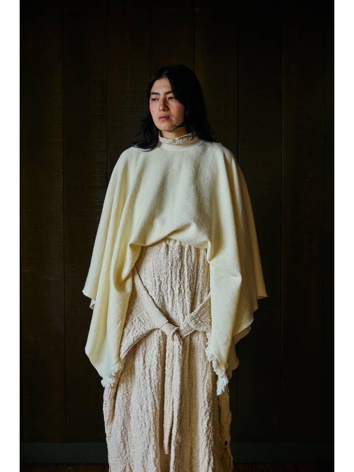 Herderin - Wholesale Skirt - Women's - Meisje Maxi A-line Tie Skirt in Organic Handwoven Cotton