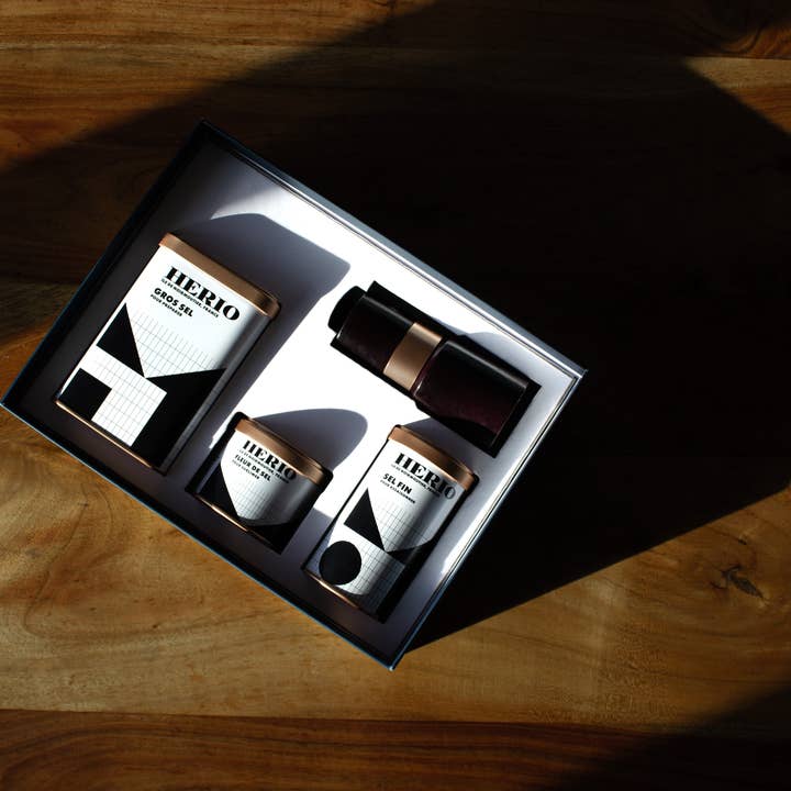 HERIO - Wholesale Gift Box - PRESTIGE GIFT BOX: THE 3 SALTS AND THE GRINDER3