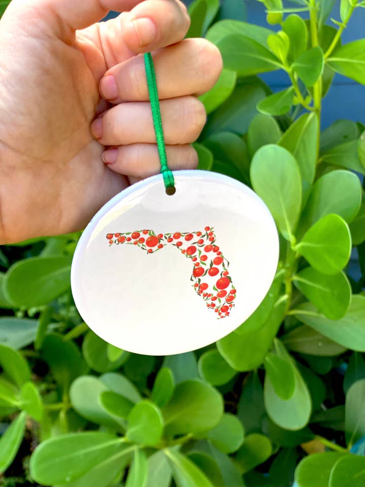 Florida Ornament / Ornament / Christmas Ornament for wholesale by Fox & Crow Paper co.