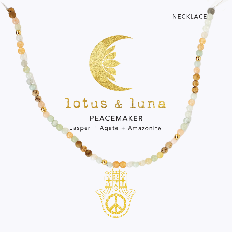Lotus and Luna - Wholesale Beaded/Pearl Necklace - Peacemaker 2mm Healing Necklace4